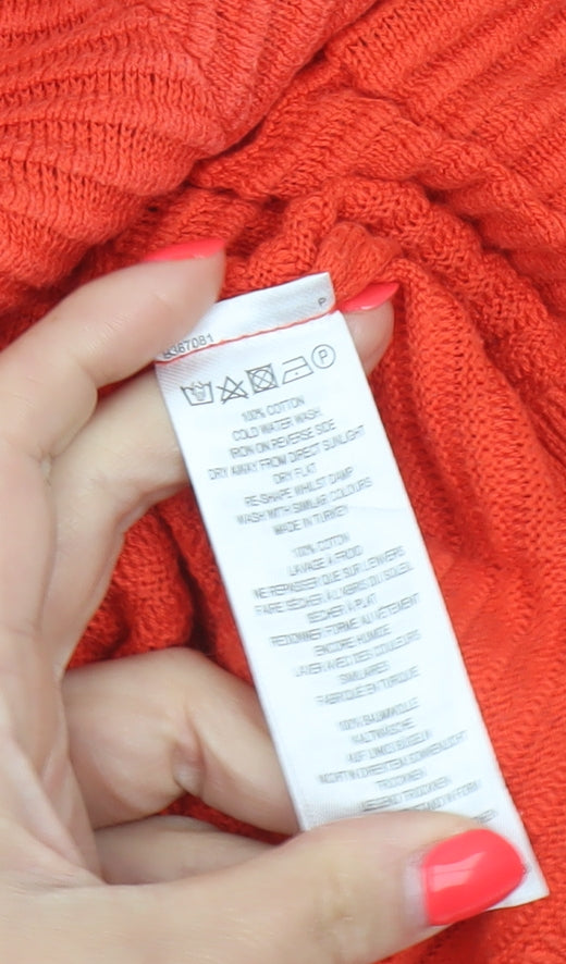Additional view of French Connection Women Orange L Cotton Knit Raglan jumper