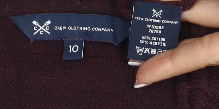 Crew Clothing Company Women Brown Striped Knit Jumper UK 10