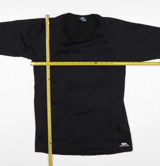 Trespass Men’s Black XS Long Sleeve Athletic Basic T-Shirt 32-34in