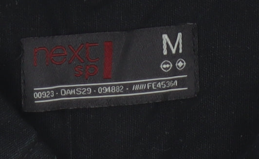Next SP Men's Black M Short Sleeve Cotton Button-Up Pocket Shirt