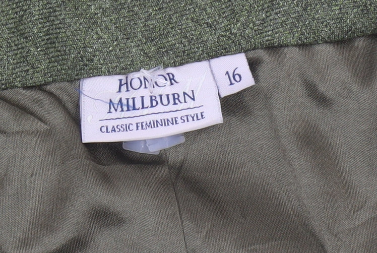 Additional view of Honor Millburn Women’s Green UK 16 A-Line Midi Lined Skirt