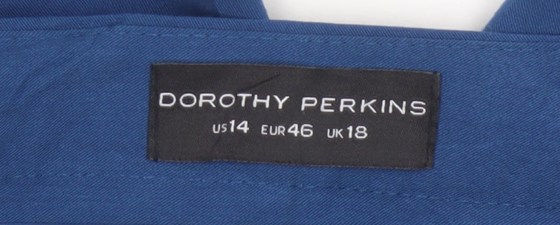 Additional view of Dorothy Perkins Women Blue UK 18 Tailored Tapered Work Trousers