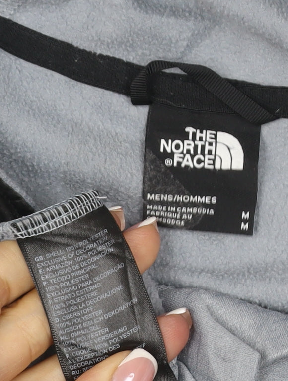 The North Face Men's Grey M 1/4 Zip Hooded Fleece Pullover