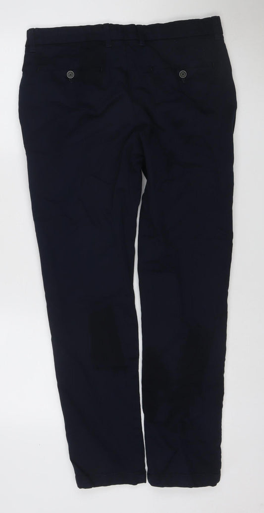 Marks and Spencer Men’s Blue 34/31 Slim Cotton Stretch Trousers
