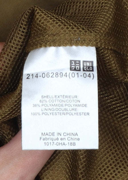 Uniqlo Women Brown S Hooded Lightweight Anorak Jacket Full Zip