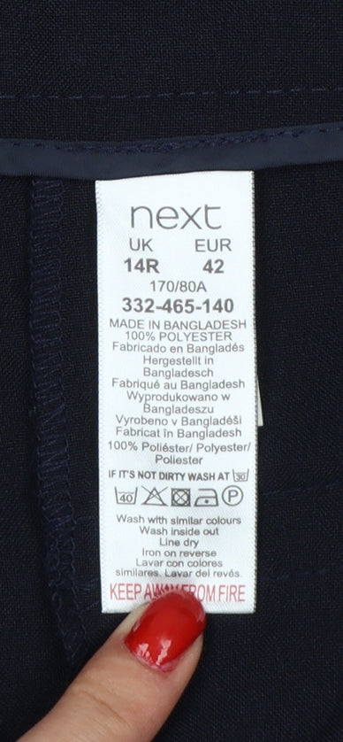 Next Women’s Black UK 14 Regular Tapered Tailored Dress Trousers