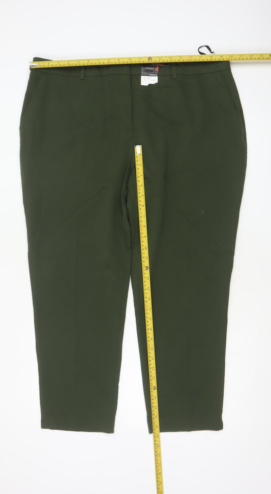 Dorothy Perkins Women Green UK 10 Tailored Ankle Tapered Trousers