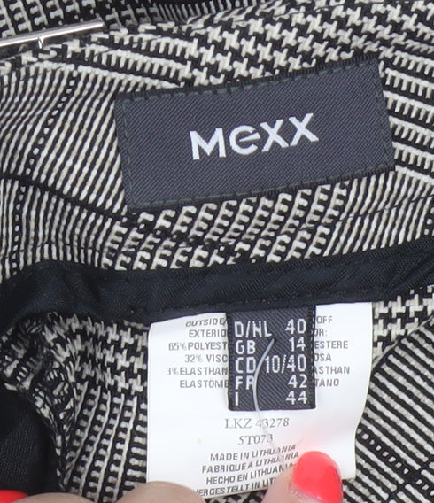 Additional view of MEXX Women’s Grey Plaid Wide-Leg Dress Trousers UK 14 Stretch