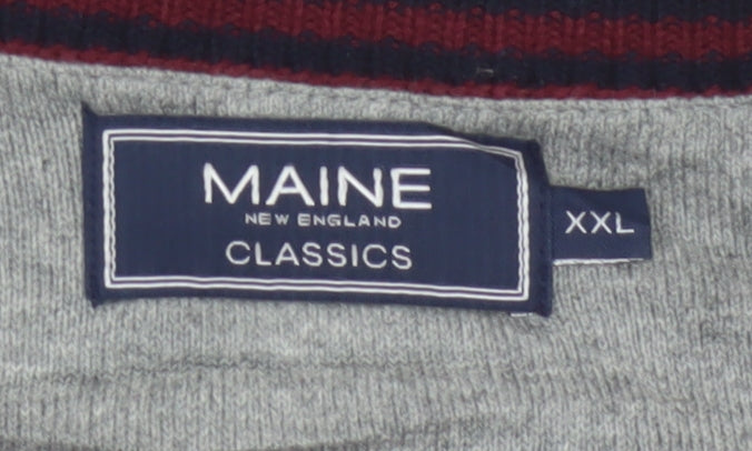 Additional view of Maine New England Classics Men Red XXL Cotton Crew Neck jumper