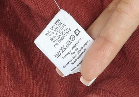 Additional view of Principles Women Red UK 10 Cashmere Blend Scoop Neck Button Knit Jumper