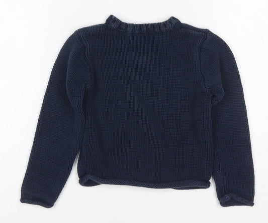 Ralph Lauren Boys Blue 4-5 Years USA Flag Cotton Knit Pullover Jumper