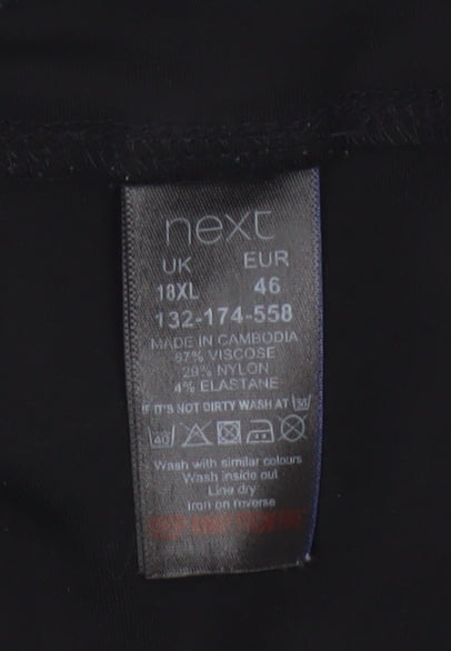 Next Women’s Black Size 18 Skinny Stretch Zip Detail Trousers
