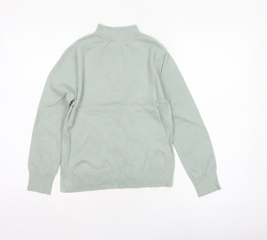 Zara Girls Mint Green High Neck Knit Pullover Jumper 13-14 Years
