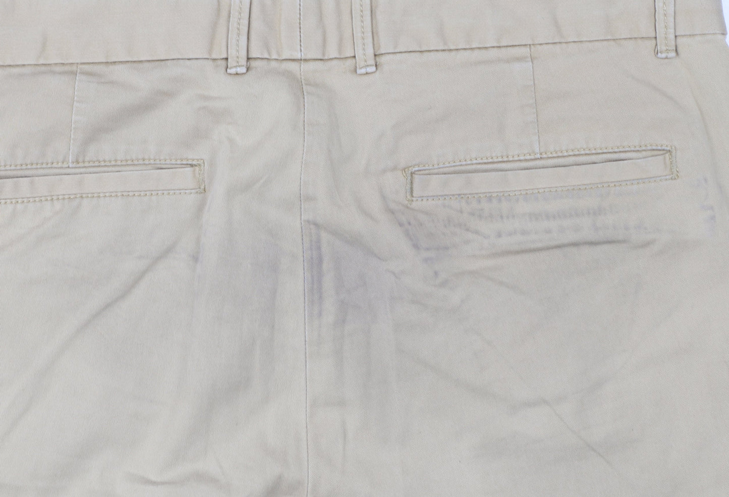 Gap Women’s Beige UK 8 Regular Straight Khaki Chino Trousers