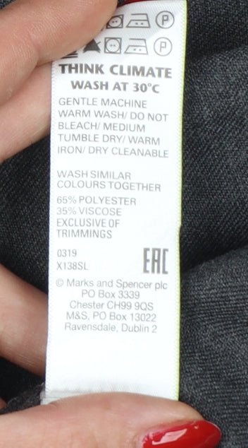 Additional view of Marks & Spencer girls’ grey 17-18 years pleated school uniform skirt