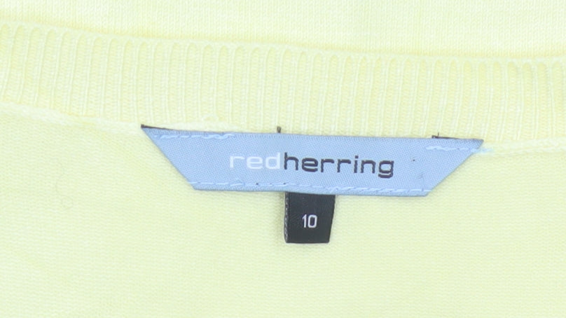 Additional view of Red Herring Women Yellow, size 10, Short Sleeve Knit Button Cardigan