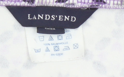 Lands' End Women Multicoloured M Geometric A-Line Long Skirt