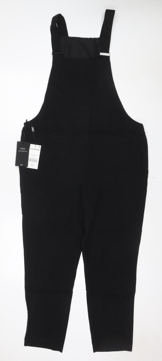 Next Tailoring Women’s Black UK 14 Sleeveless Straight Leg Jumpsuit