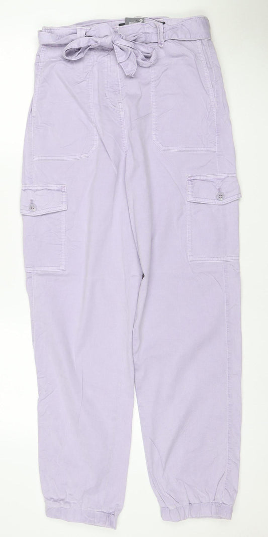M&S Collection Women’s Lilac Purple Size 10 Lightweight Cargo Trousers