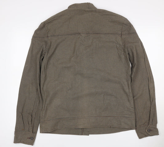 BDG Men’s Brown Check Cotton Button Front Jacket Size M