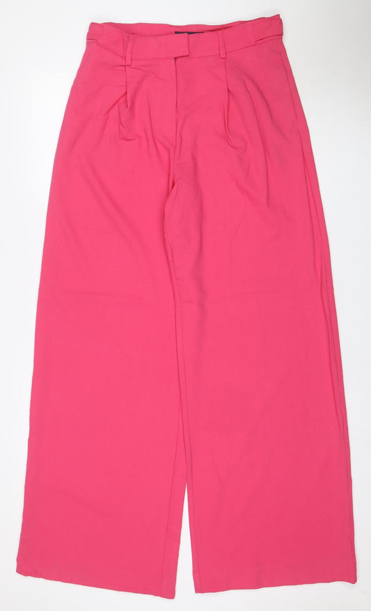 Marks and Spencer Women’s Pink Size 12 Long Wide-Leg Trousers