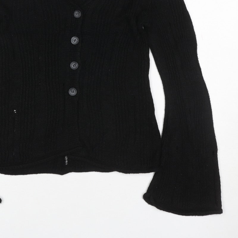 ASOS Design Women’s Black Petite UK 8 Cable Knit Button Cardigan