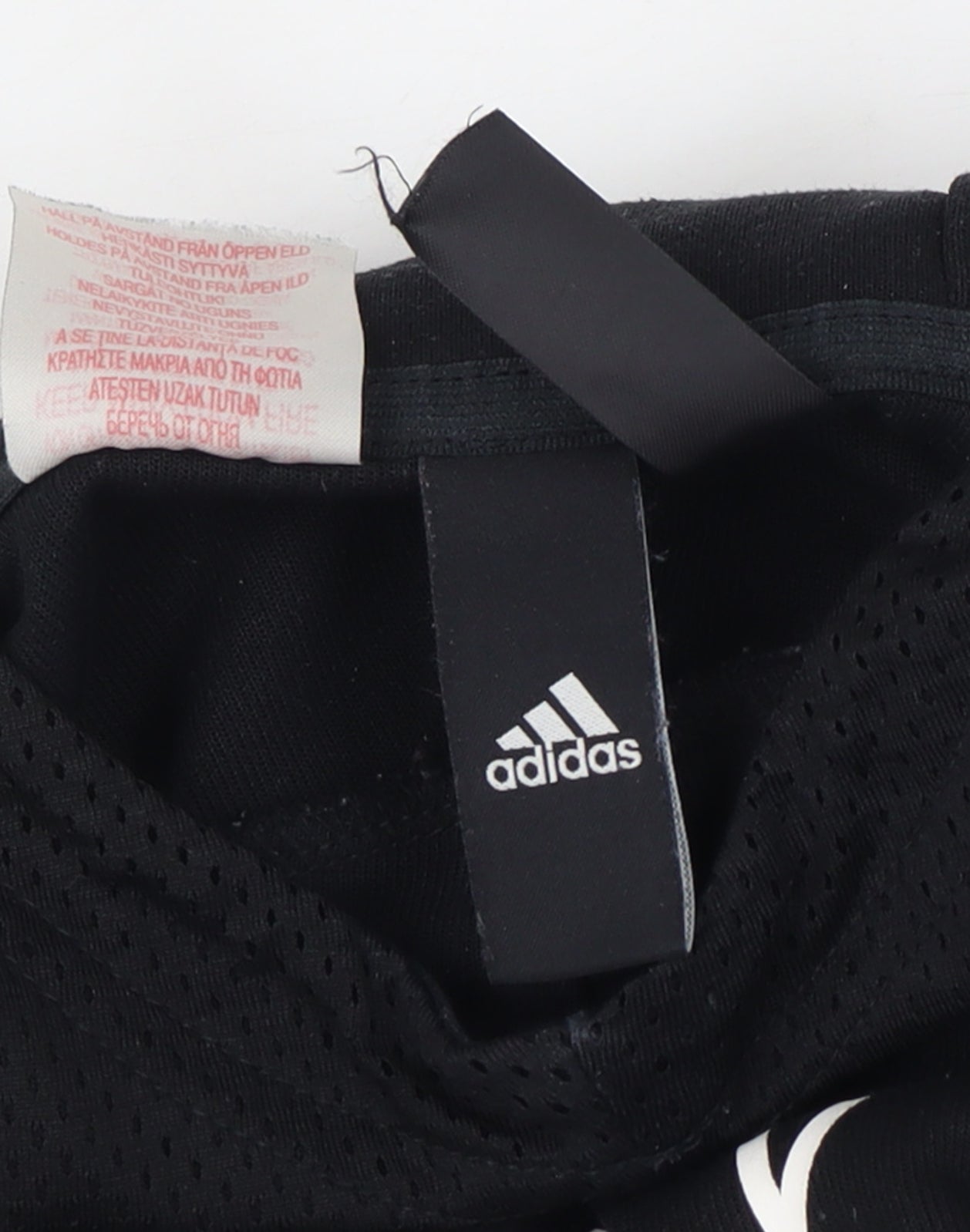 adidas Boys Black Logo 15-16 Years Graphic Pullover Hoodie