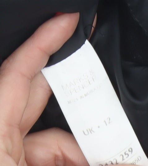 Marks and Spencer Per Una Women Black UK 12 Sleeveless Pencil Midi Dress