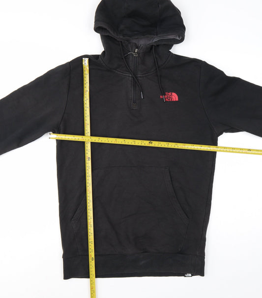 The North Face Men’s Black S 1/4 Zip Hooded Logo Pullover Hoodie