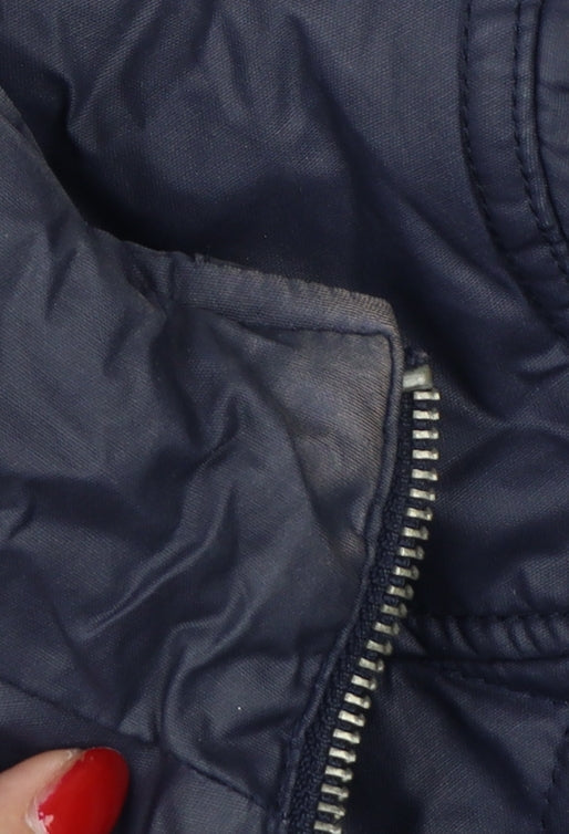 M&S Indigo Women’s Blue UK 10 Quilted Padded Zip Jacket