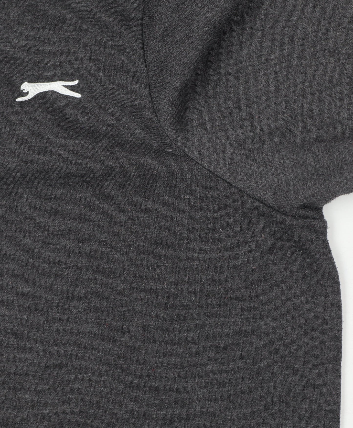 Slazenger Men’s Grey 2XL Full Zip Fleece Sweatshirt Sports Logo