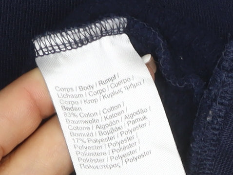 Additional view of Lacoste Sport Women's Blue UK 12 Crew Neck Logo Pullover Sweatshirt