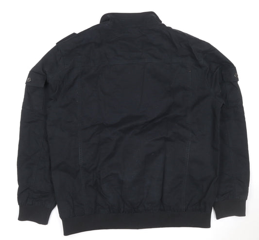 Outdoor Jacket Men's Black 2XL Military Cotton Utility Jacket