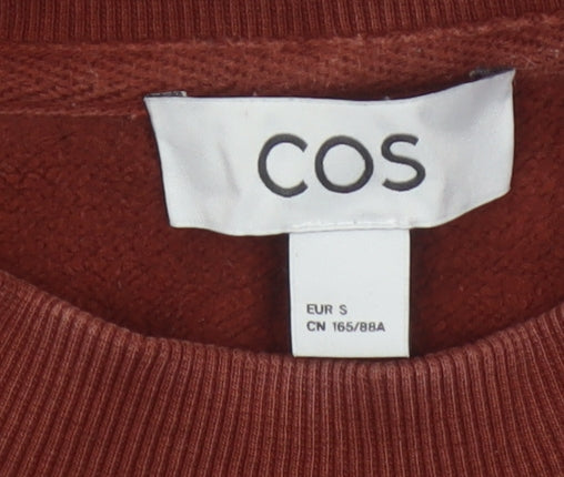 Additional view of COS Women's Brown S Pullover Crew Neck 100% Cotton Sweatshirt