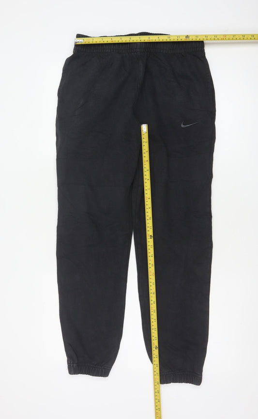 Nike Men’s Black M Fleece Jogger Sweatpants Logo Cuffed