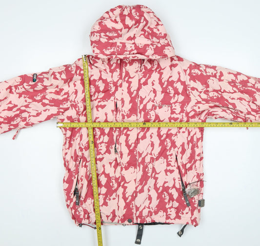 686 Women’s Pink Camo Art Print Hooded Ski Jacket Size S