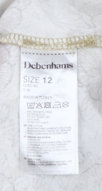 Additional view of Maine New England Women’s Beige Floral T-Shirt, size UK 12, Short Sleeve