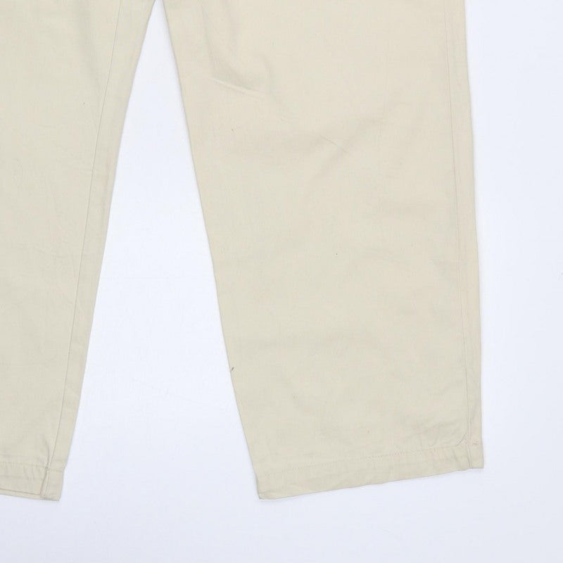 Liz Claiborne Women Beige Size 14 High Rise Cotton Trousers