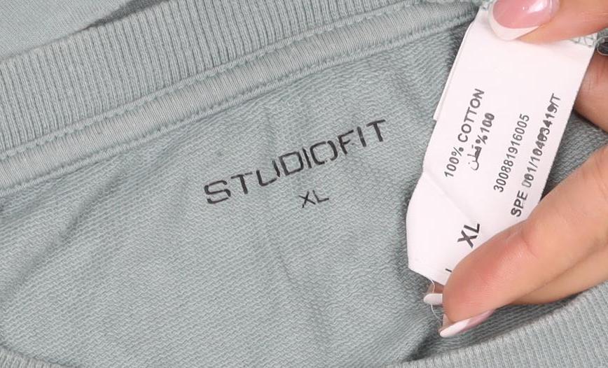 Studiofit Women’s Green XL California Graphic Print Crew Neck Sweatshirt