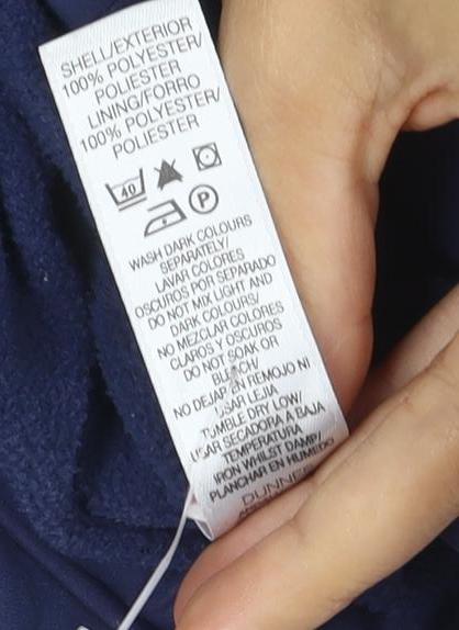 Additional view of Dunnes Women Blue UK 12 Hooded Parka Jacket Zip Pockets