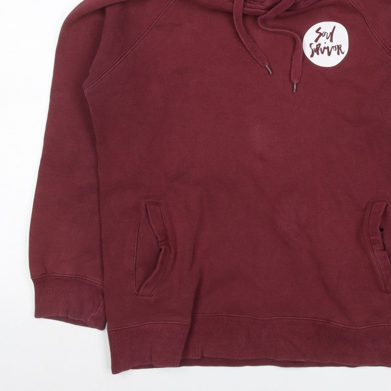 Soul Survivor Women’s Red L Pullover Hoodie Graphic Print Cotton