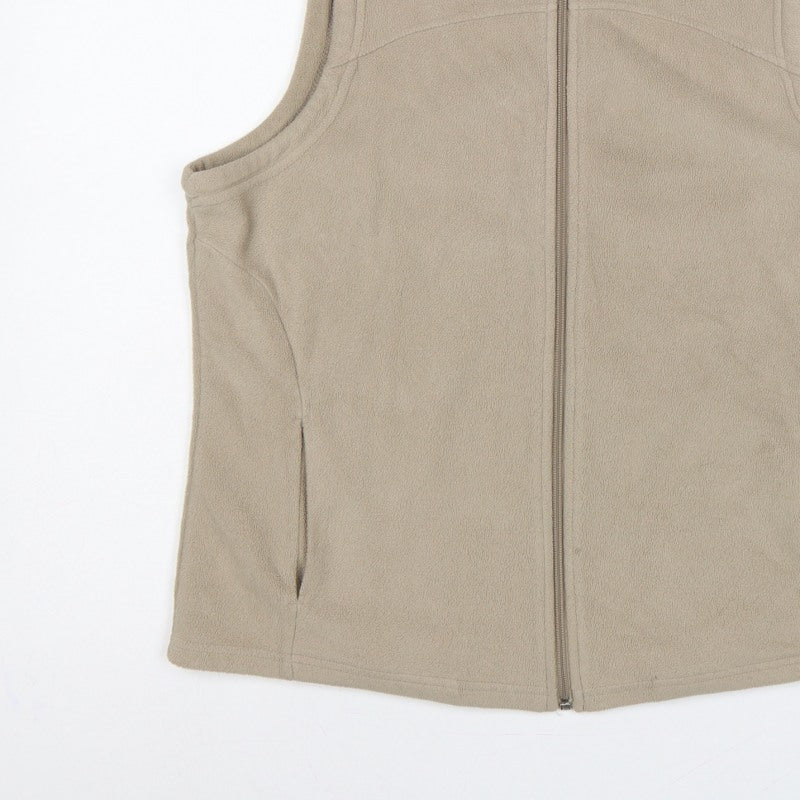 Marks & Spencer Women’s Beige UK 18 Fleece Zip Bodywarmer Waistcoat