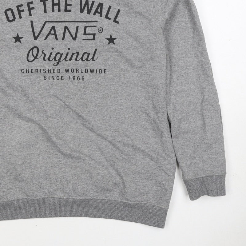 Vans Women’s Grey XL Off The Wall Logo Graphic Crew Neck Sweatshirt