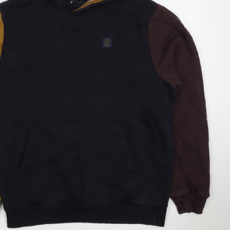 Additional view of Next Men’s Multicoloured M Pullover Hoodie Colour Block Logo