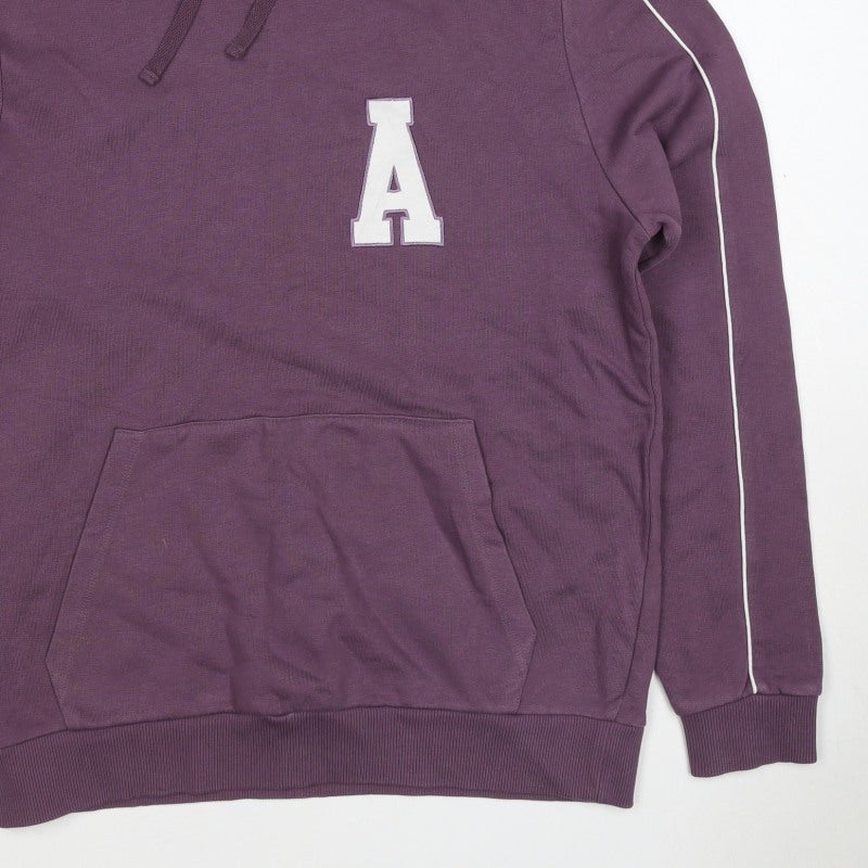 Additional view of ASOS DESIGN Men’s Purple M Pullover Hoodie College Logo Pocket