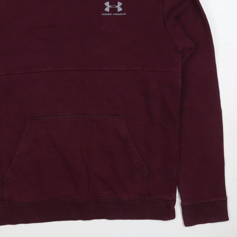 Additional view of Under Armour boys’ purple xl coldgear logo pullover hoodie
