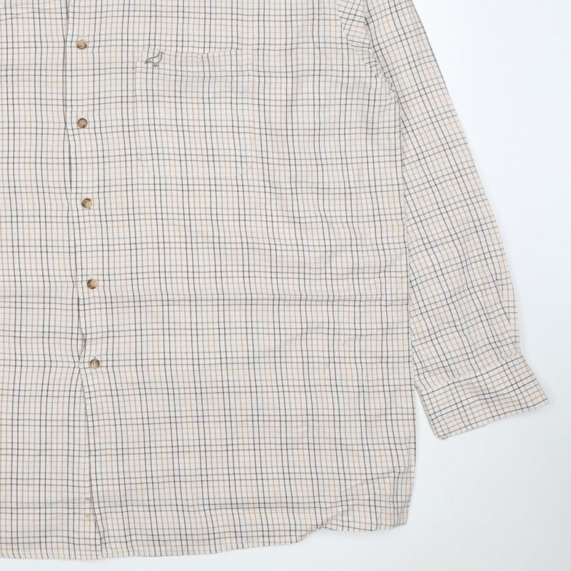 Additional view of Alpendale Men’s XL White Check Cotton Country Shirt Long Sleeve