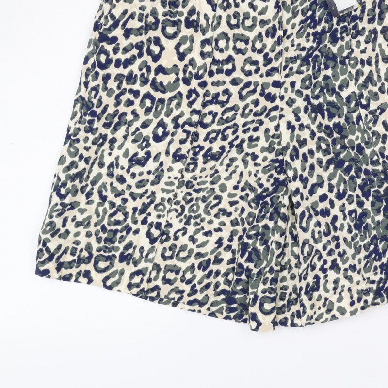 Marks and Spencer Women Multicoloured Leopard Print Shorts UK 8