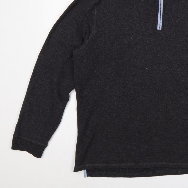 BAM Women's Black XL Bamboo 1/4 Zip Fleece Sweatshirt High Neck