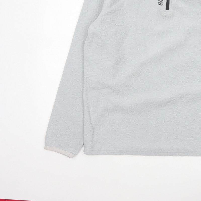 Atlas For Men Grey L 1/4 Zip Fleece Pullover Sweatshirt Outdoor
